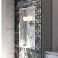 Vaxcel Bellwood 2-Light Bathroom Vanity with Frosted Glass Shades in Satin Nickel, , large