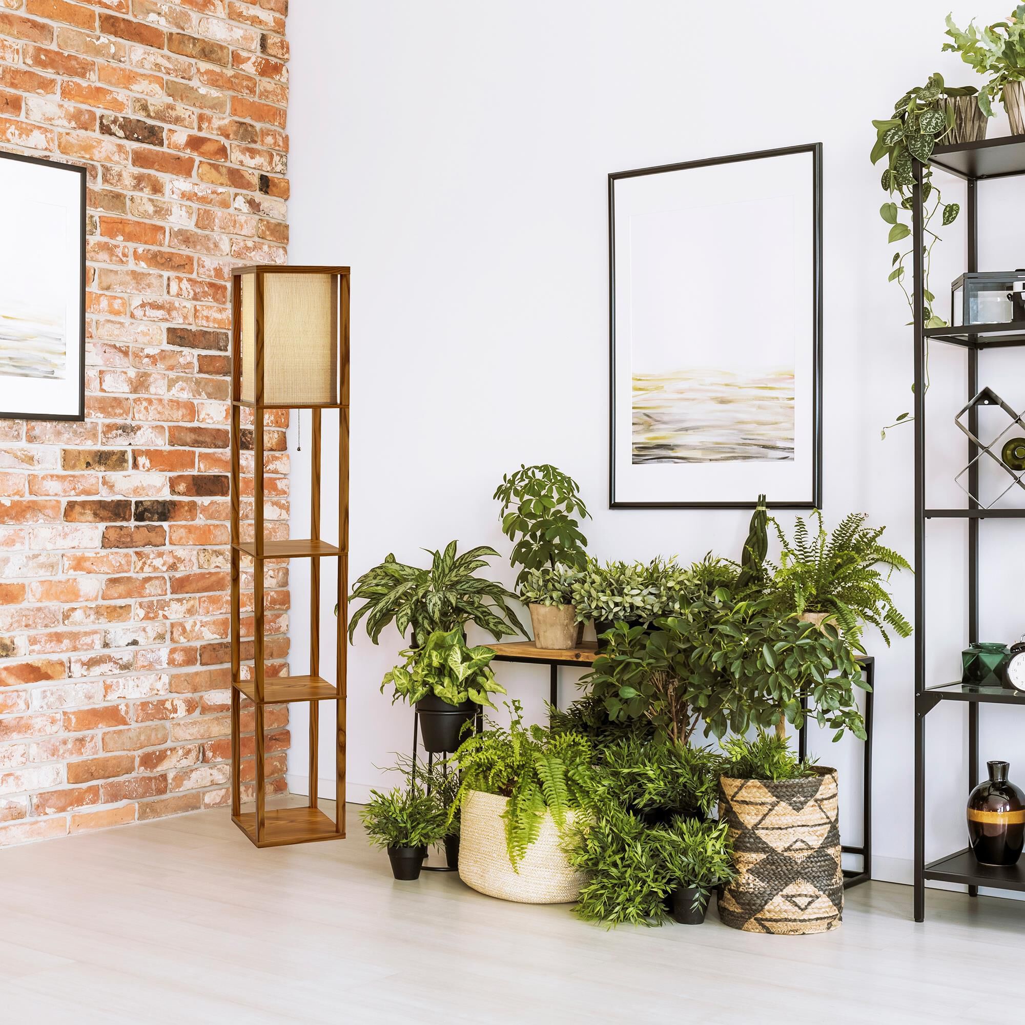 Adesso wright shelf floor lamp discount
