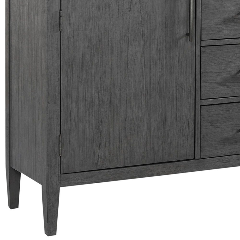 Riva Ridge Preston 5-Drawer Door Chest in Urbane Grey, , large