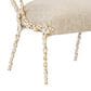 Schnadig Caracole Upholstery Accent Chair in Gold Brush and White Enamel, , large