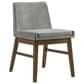 Mayberry Hill Weston Dining Side Chair in Walnut Finish and Smoke Upholstery, , large