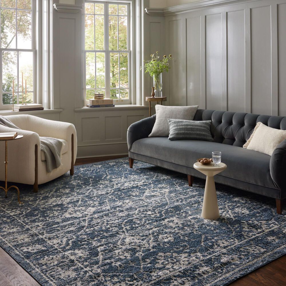 Magnolia Home Gigi Navy and Stone 9&#39;2&quot; x 13&#39; Area Rug, , large