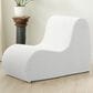 Jaxx Uptown Modern Armless Accent Chair in Boucle White, , large