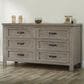 Oxford Baby Hanover 6-Drawer Dresser in Oak Gray, , large