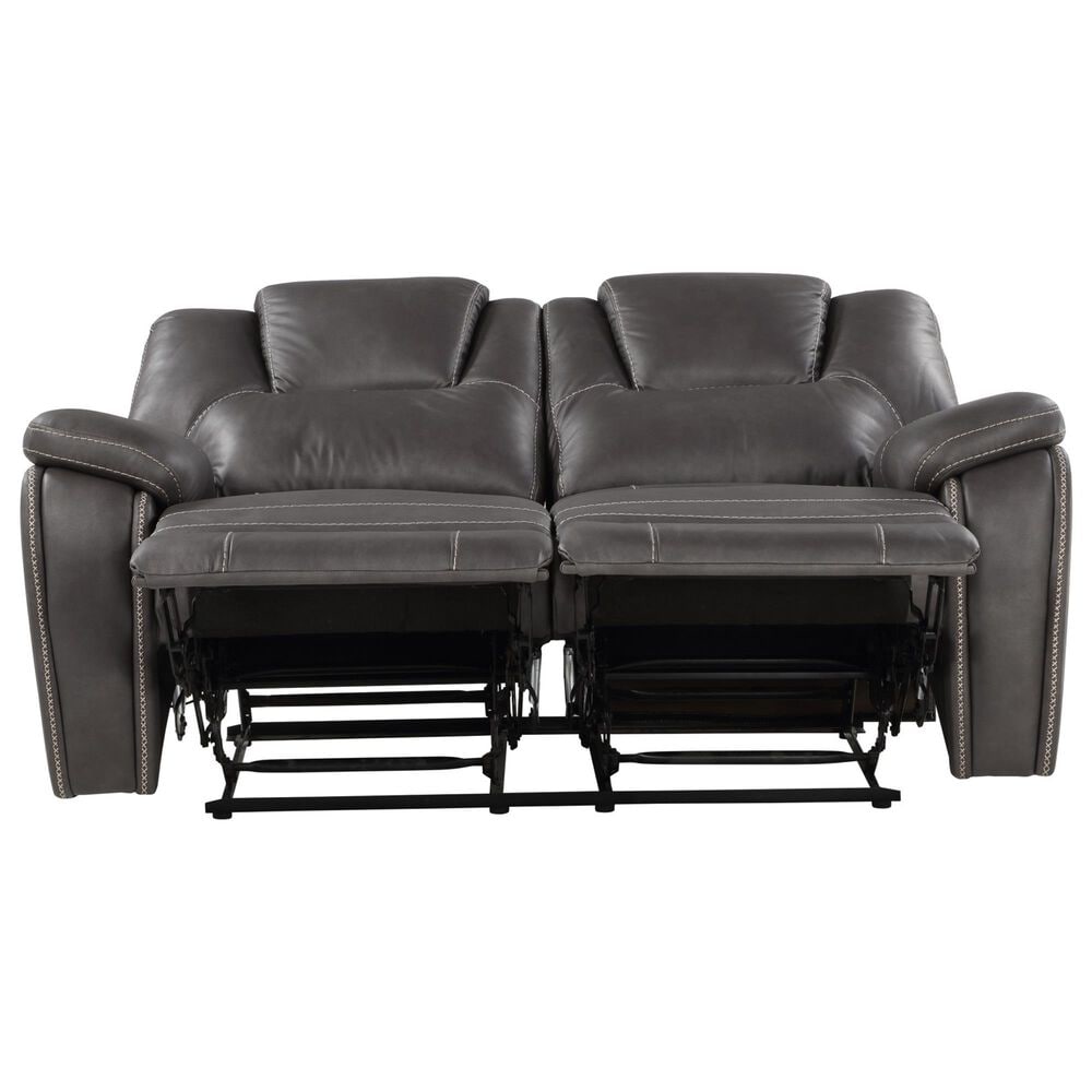 Steve Silver Katrine Manual Reclining Loveseat in Charcoal, , large