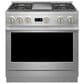 Monogram 36" All Gas Professional Range with 4 Burners and Griddle in Stainless Steel, , large