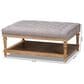 Baxton Studio Lindsey Cocktail Ottoman in Grey, , large