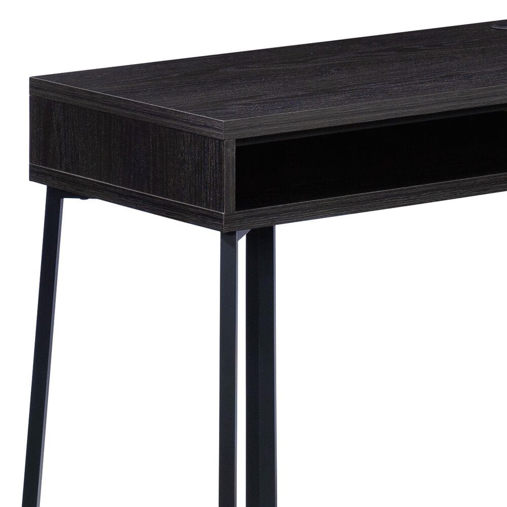 Hearth and Haven 2-Drawer L-Shaped Desk in Dark Walnut, , large