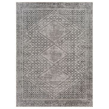 Surya Lavadora  5"3" x 7" Black, Gray and Light Gray Area Rug, , large