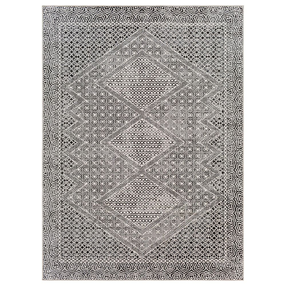 Surya Lavadora 5"3" x 7" Black, Gray and Light Gray Area Rug, , large