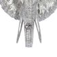 Maple and Jade 16" x 16" Eclectic Elephant Head Wall Decor in Silver, , large
