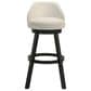 Armen Living Erika Swivel Bar Height Stool with Cream Upholstery in Black, , large