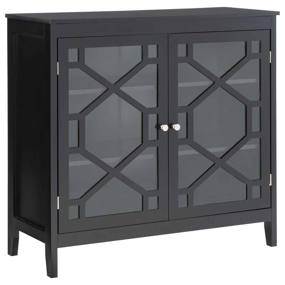 Linon Home Decor Fetti Large Cabinet in Black, , large