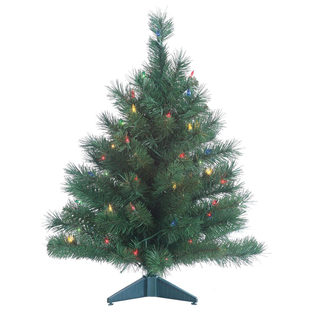 The Gerson Company 2' Colorado Spruce with 50 Multicolor Lights (Set of