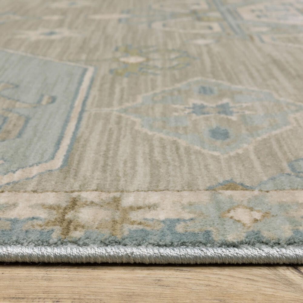 Oriental Weavers Maeve MAE12 Grey and Blue 6&#39;7&quot; x 9&#39;6&quot; Area Rug, , large