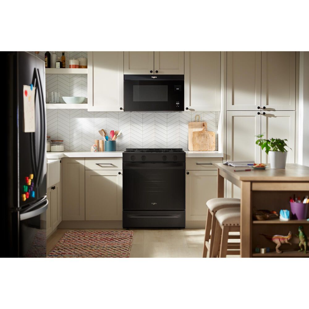 Whirlpool 30" Gas Smart Range in Black, , large