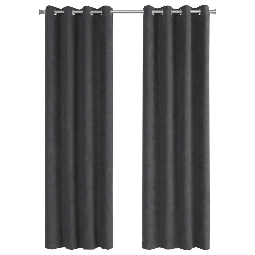 Monarch Specialties 54" x 48" Curtain Panel in Grey (Set of 2), , large