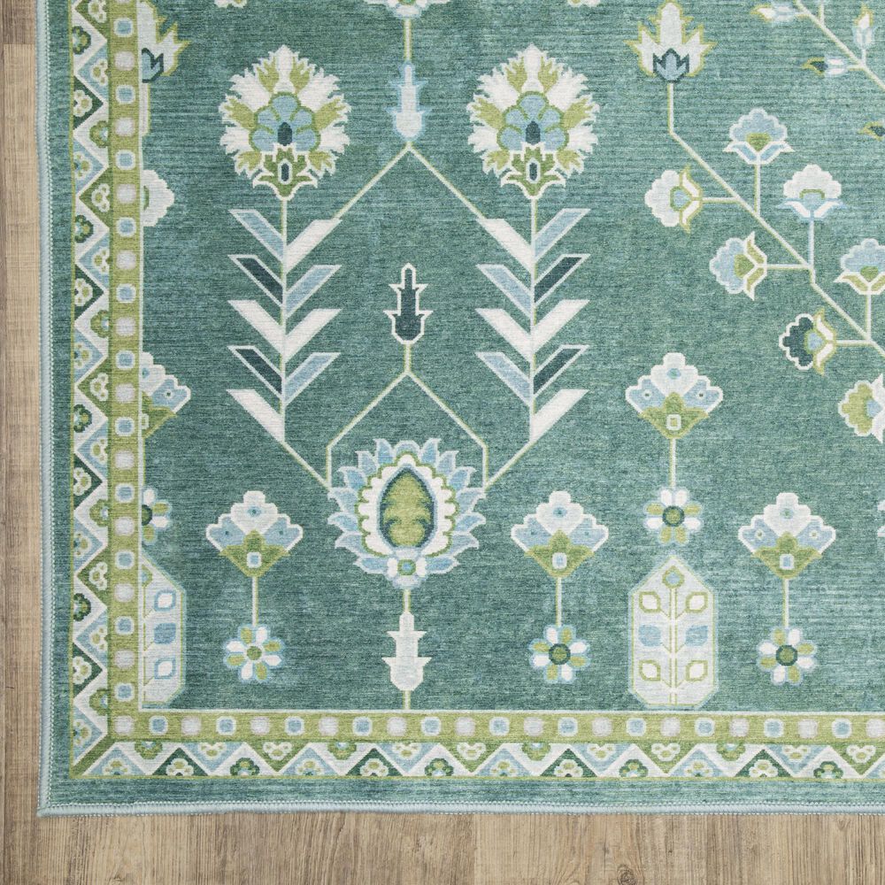 ROW by Oriental Weavers Addison Green and Teal 6'7" x 9'2" Area Rug, , large