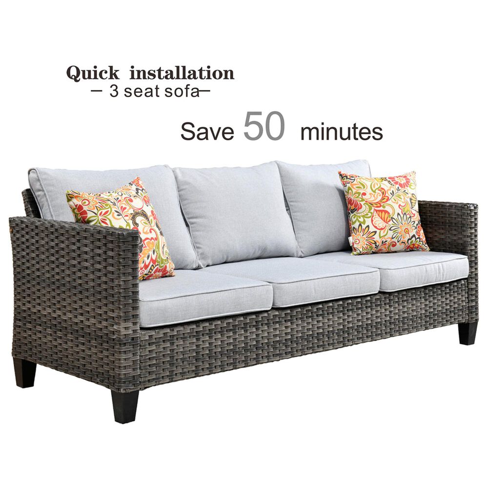 HOMLUX 7-Piece Patio Sofa Set in Gray, , large