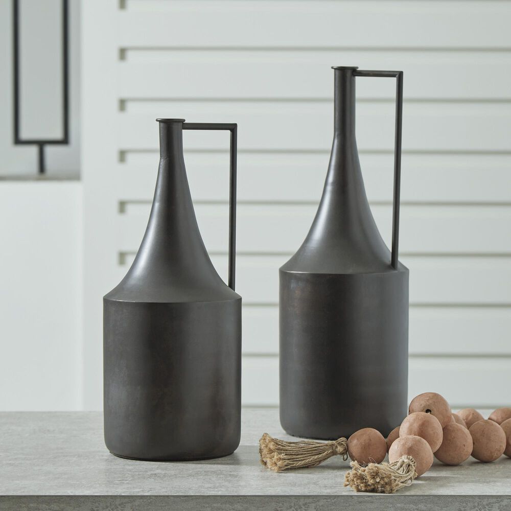 Ashley Zainforth 17&quot; Vase in Distressed Brown, , large