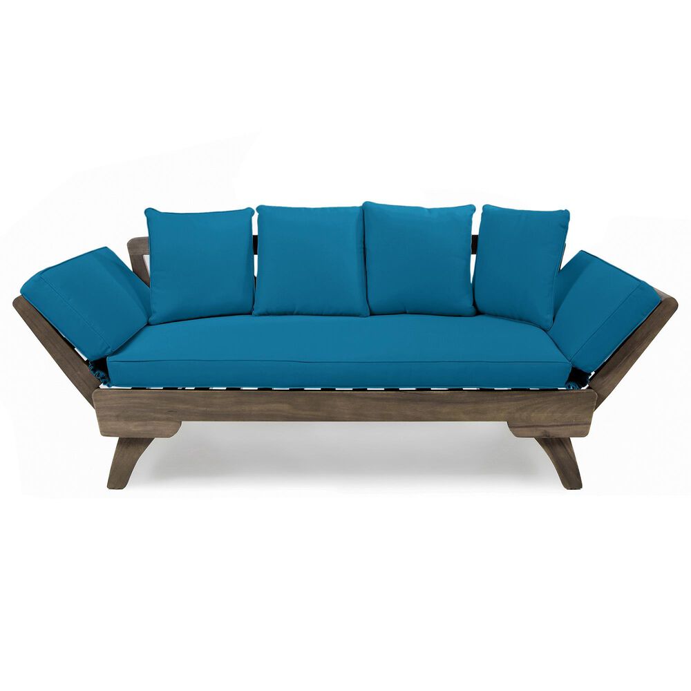 Hearth and Haven Ottavio Outdoor Sofa Daybed in Dark Teal, , large