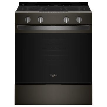 Whirlpool 30" Electric Smart Range in Black-on-Stainless Steel, , large