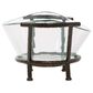 Maple and Jade 26" Serving Bowl with Metal Base in Brown and Clear, , large