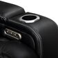 Titanic Furniture All Star Power Reclining Loveseat with Power Headrest in Black, , large