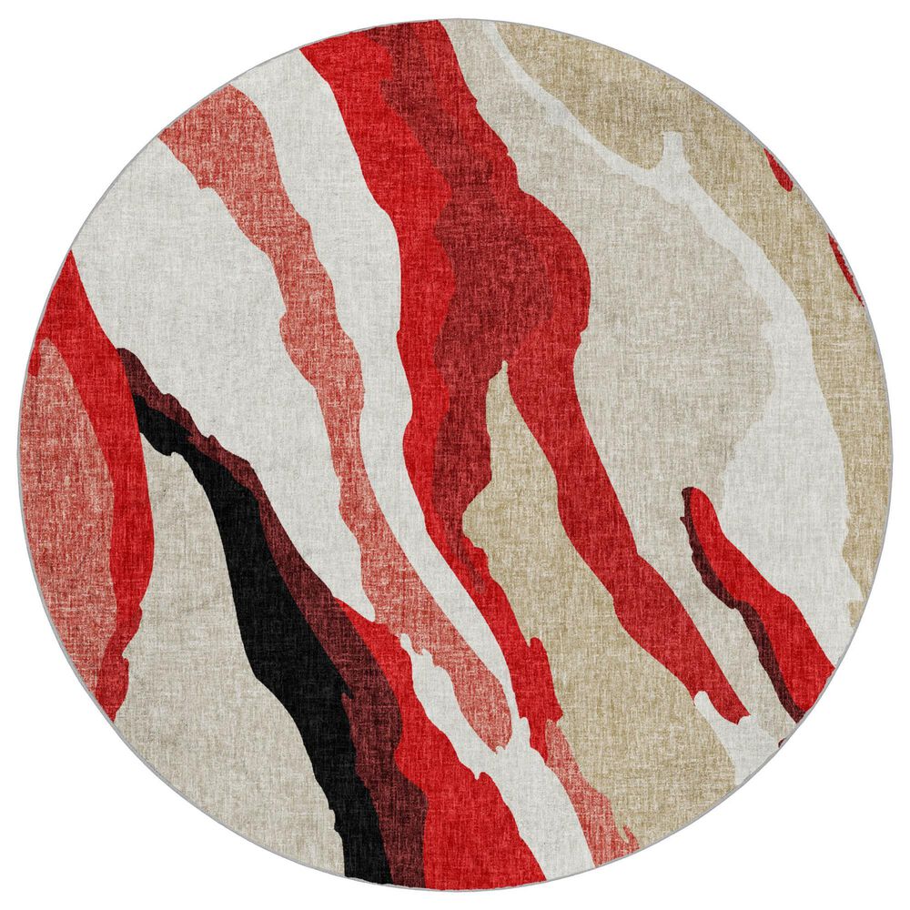 Dalyn Rug Company Lorenzo LN4 Red 8" Round Area Rug, , large