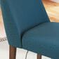 Ashley Lyncott Side Chair with Blue Cushion in Brown, , large