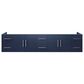 Lexora Home Geneva 84" Double Bathroom Vanity in Navy Blue with 2 cm White Carrara Marble Top, Rectangular Sinks and 36" LED Mirrors, , large
