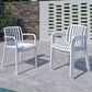 International Home Miami Curazao Outdoor Stackable Dining Chair in White (Set of 4), , large