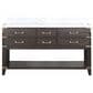 Lexora Home Norwalk 60" Double Bathroom Vanity in Brown Oak with White Carrara Marble Top and Rectangular Sinks, , large