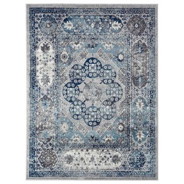 Amer Rugs Alexandria 2" x 3" Gray and Sea Blue Area Rug, , large