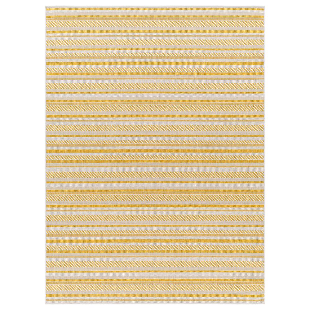 Surya Eagean EAG-2424 Mustard and Ivory 7&#39;10&quot; x 10&#39;2&quot; Indoor/Outdoor Area Rug, , large