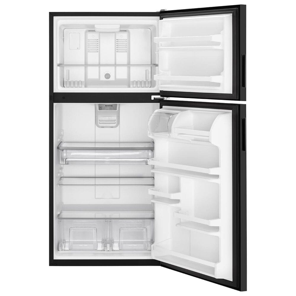 Maytag 18 Cu. Ft. 30-In Wide Top Freezer Refrigerator With PowerCold Feature in Black, , large