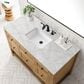 James Martin Vanities Breckenridge 48" Single Bathroom Vanity in Light Natural Oak with 3 cm Victorian Silver Quartz Top and Rectangular Sink, , large