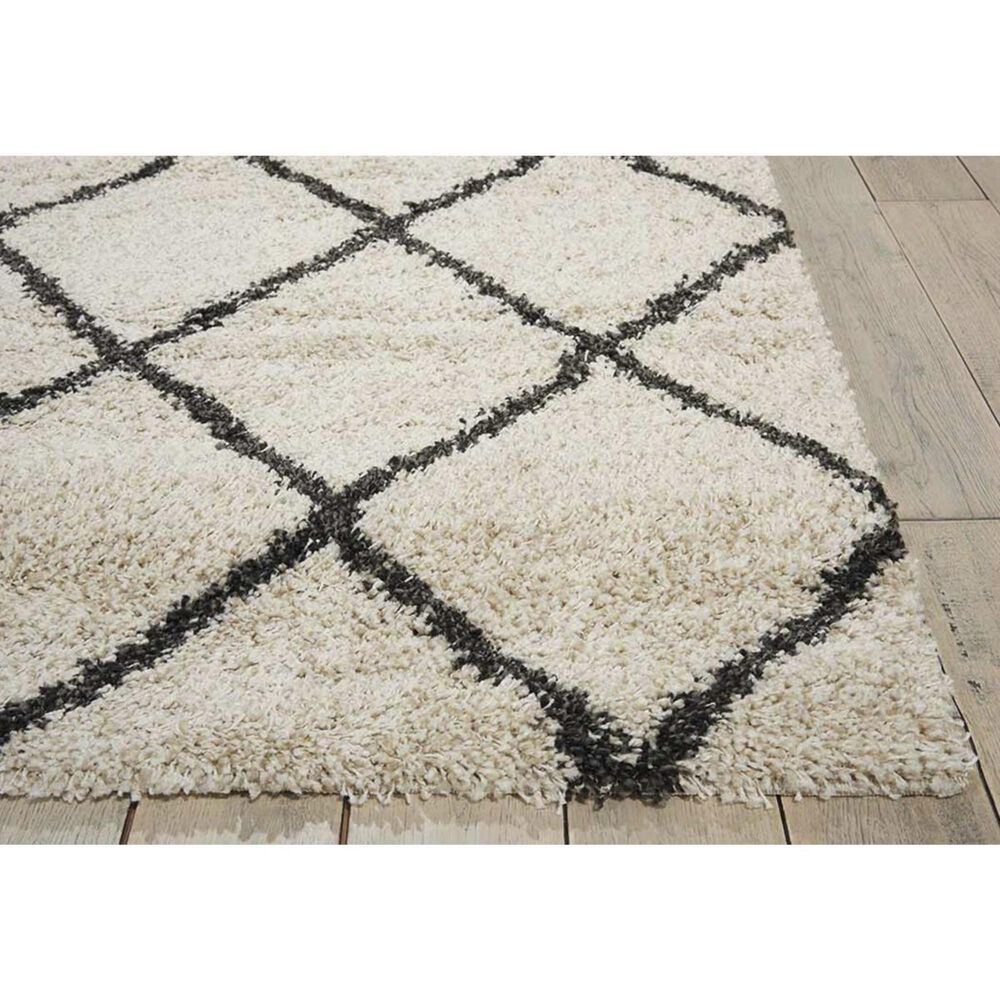 Nourison Brisbane BRI08 8&#39;2&quot; x 10&#39; Ivory and Charcoal Area Rug, , large