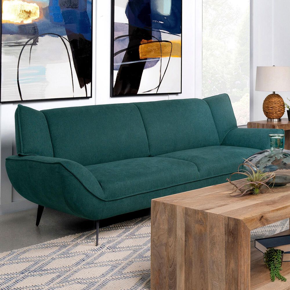 37B Acton Stationary Sofa in Teal Blue, , large