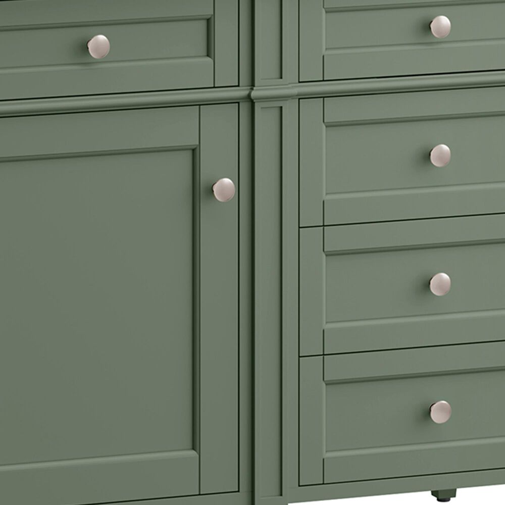 James Martin Vanities Brittany 60" Double Bathroom Vanity in Smokey Celadon with 3 cm Eternal Jasmine Pearl Silestone Top, Rectangular Sinks and FreePower Wireless Charger, , large