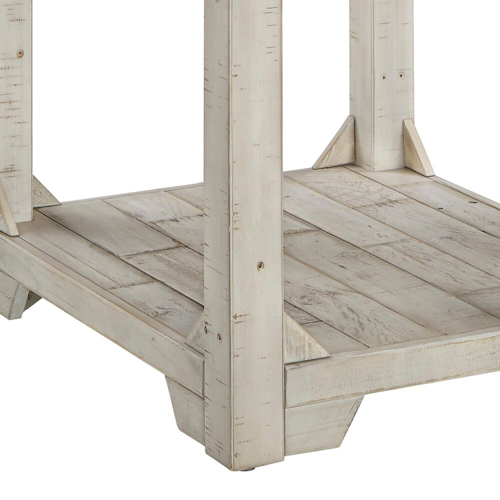 Signature Design by Ashley Fregine Rectangular End Table in Whitewash