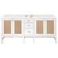 James Martin Vanities Addison 72" Double Bathroom Vanity in Glossy White with 3 cm Victorian Silver Quartz Top and Rectangular Sinks, , large