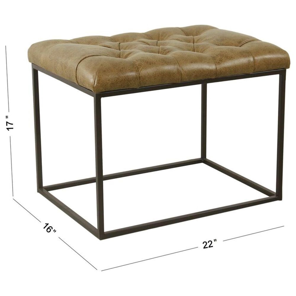 Kinfine Small Ottoman in Light Brown, , large