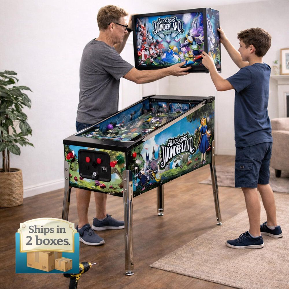 Stern Pinball Alice Goes to Wonderland Pinball Machine- Black, , large