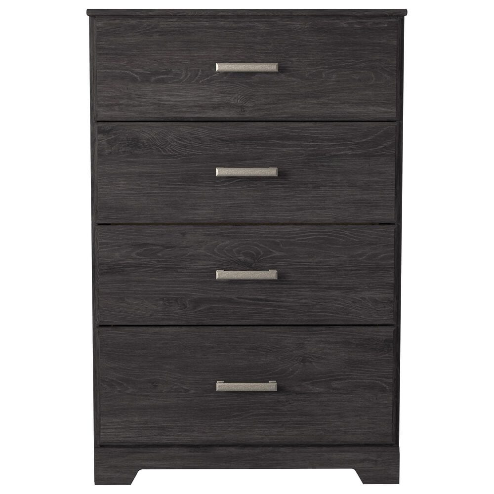 Ashley Belachime Queen Panel Bed with Dresser Chest and 2 Nightstands in Dark Charcoal, , large