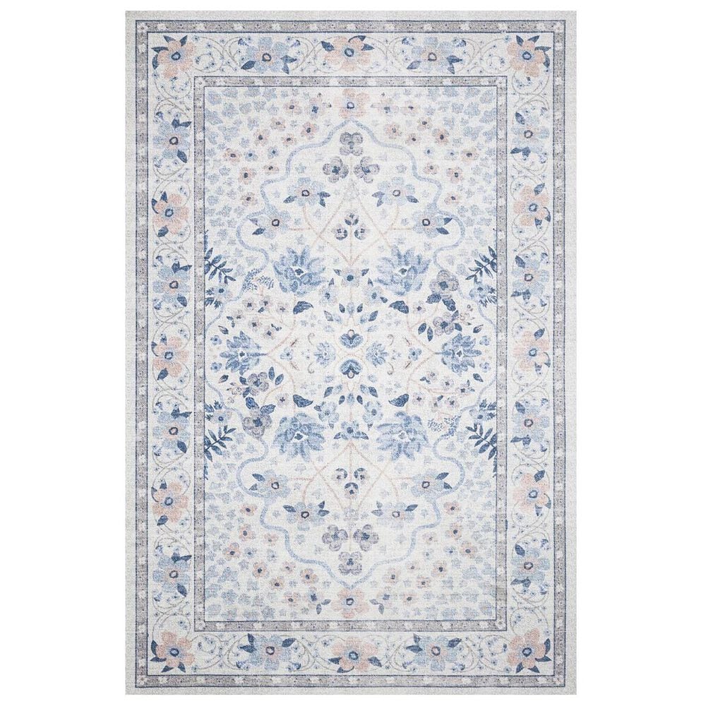 Rifle Paper Co. x Loloi Palais PAL-02 2"3" x 5" Snow and Sky, , large