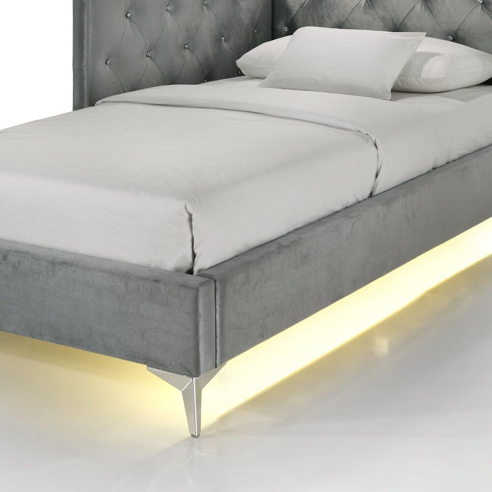 Mayberry Hill Twin Corner Bed in Grey, , large