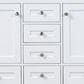 Lexora Home Dukes 48" Double Bathroom Vanity in White with 2 cm White Carrara Marble Top and Rectangular Sinks, , large