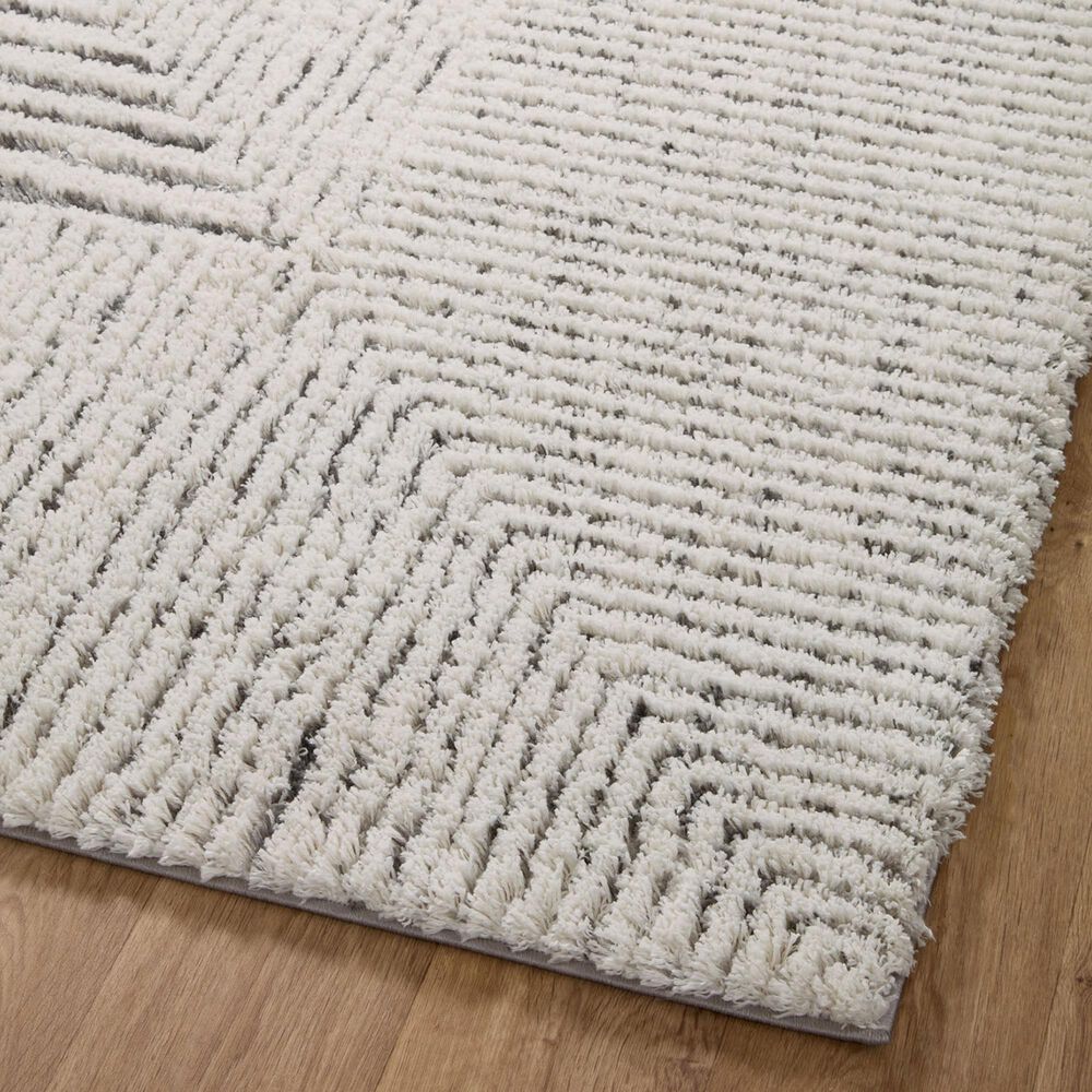 Loloi Levitt Shag 2&#39;3&quot; x 4&#39; Ivory and Grey Area Rug, , large