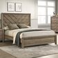 Crown Mark Valor Queen Panel Bed in Light Brown, , large
